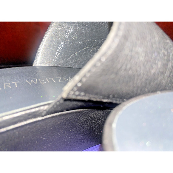 Stuart Weitzman open toes Muletrain Nero TW23523 blk M5.5 sandals - Picture 10 of 13